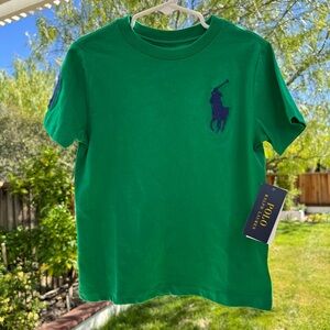 NWT Polo Ralph Lauren Big Pony Tee Green Size 5